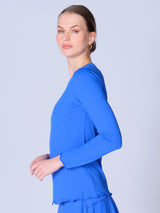 Jane Long Sleeve Top with Pearl Edge: Crafted for Distinction