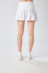 Ruffle Skirt in White Eyelet