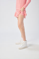 Double Ruffle Skort in Coral Gothic