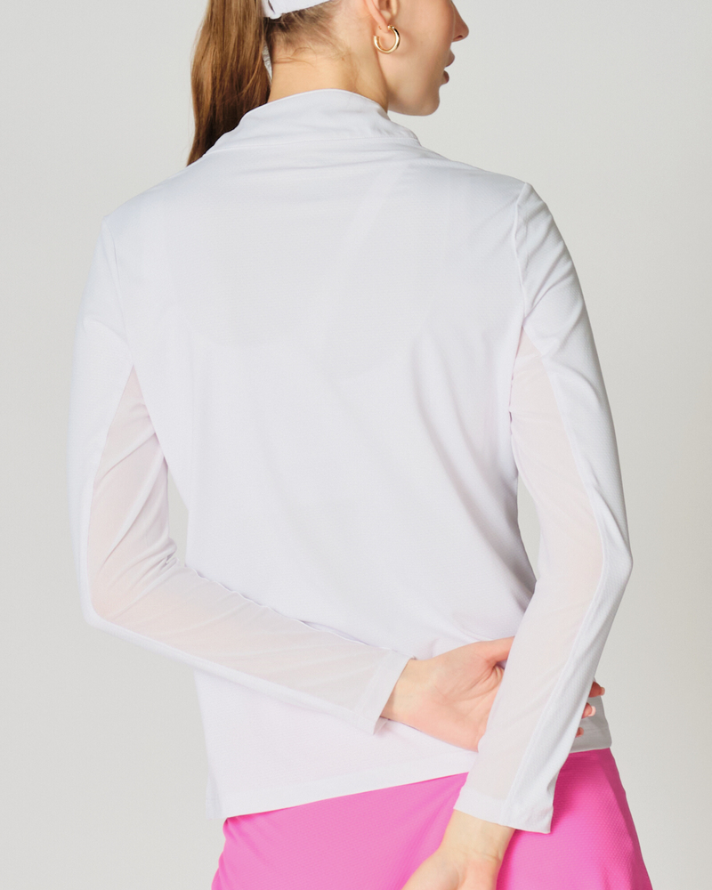 Kate Mock Neck Half Zip Top: Sleek, Versatile Layer for All Seasons