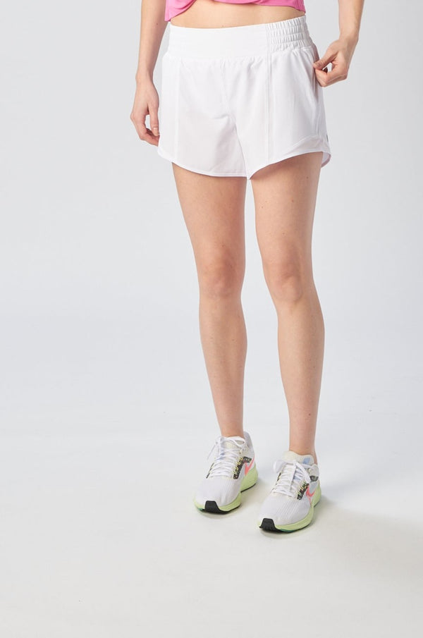 Mesh Woven Shorts in White