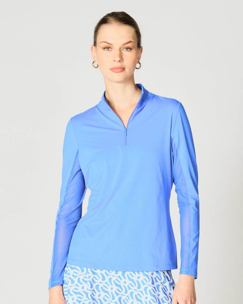 Kate Mock Neck Half Zip Top: Sleek, Versatile Layer for All Seasons