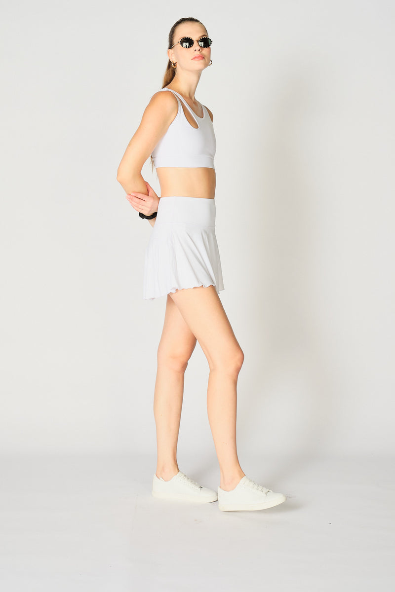 Jane Skort with Pearl Edge in White