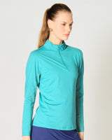 Kate Mock Neck Half Zip Top: Sleek, Versatile Layer for All Seasons